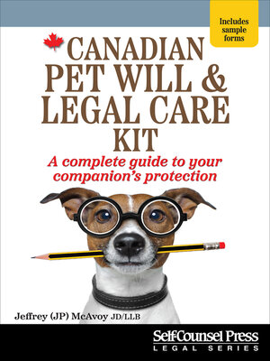 cover image of Canadian Pet Will & Legal Care Kit